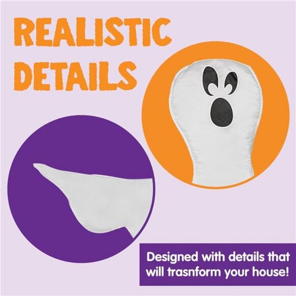 Halloween Tree Wrap Ghost Decoration Outdoor, Cute Ghost Design - Picture 5 of 8